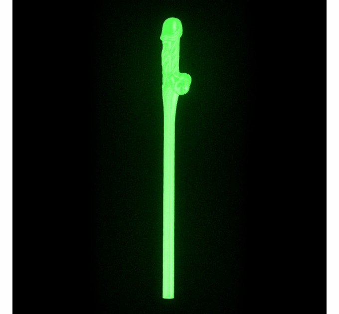Набор коктельных светящихся трубочек в форме пениса Lovetoy Original Willy Straws 9шт