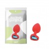 Силиконовая анальная пробка с голубым кристаллом Love Red Diamond Plug Small Cnt