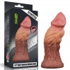 Фаллоимитатор монстр Lovetoy Dual layered Platinum Silicone Plug 7.0