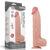 Фаллоимитатор со сьемной присоской Lovetoy King Sized Sliding Skin Dual Layer Dong 14.0