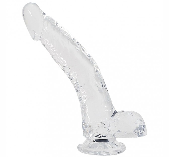 Прозрачный фаллоимитатор Alive Jelly Dildo Stallion, ТПЕ, присоска, диаметр 3,5см, длина 22см