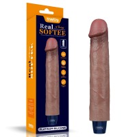 Мультискоростной вибратор Real Softee Rechargeable Silicone Vibrating Dildo 9.0 Lovetoy