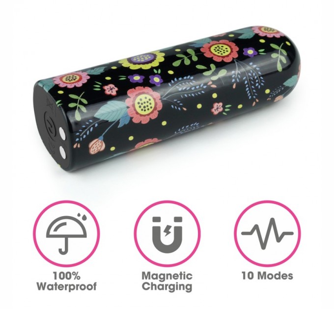 Компактный вибратор с принтом Lovetoy Rechargeable Diana Massager