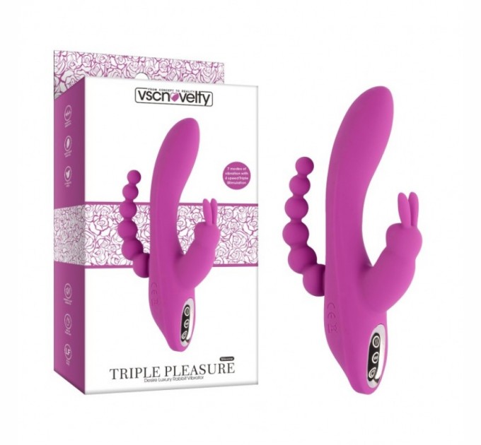 Вибратор тройной Vscnovelty Desire Luxury Rabbit Vibrator Triple Pleasure