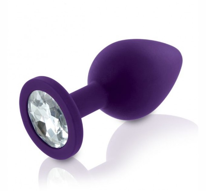 Набор анальных пробок с кристаллом Rianne S: Booty Plug Set Purple, диаметр 2,7см, 3,5см, 4,1см