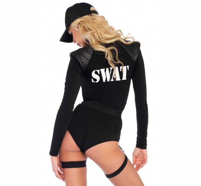 Эротический костюм спецназа Leg Avenue SWAT Team Babe M Black (SO8545)