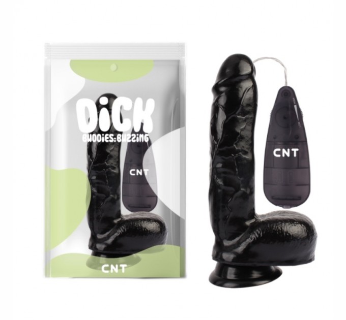 Вибратор на присоске с пультом управления Vibrating Dildo Black 9.0 Cnt