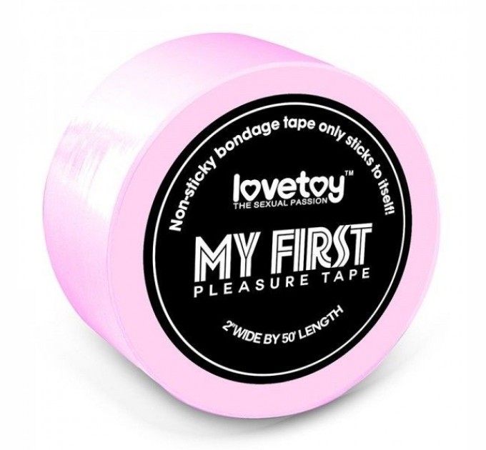 Липкая лента розовая скотч для бондажа Lovetoy Sticky Bondage Tape