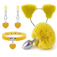 Желтый нежный бдсм комплект Fur Sexy Kit Bdsm4u