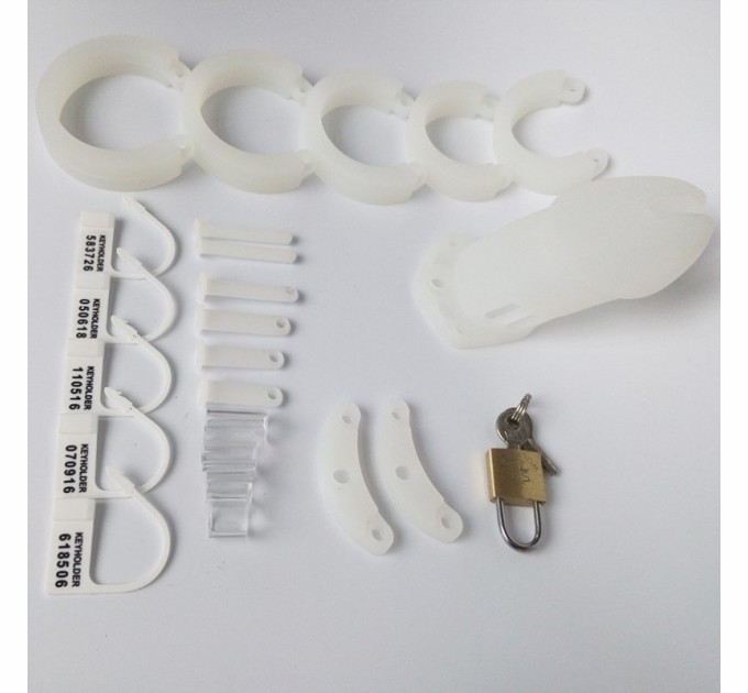 Мужское силиконовое устройство целомудрия CB-6000 Silicone White Bdsm4u