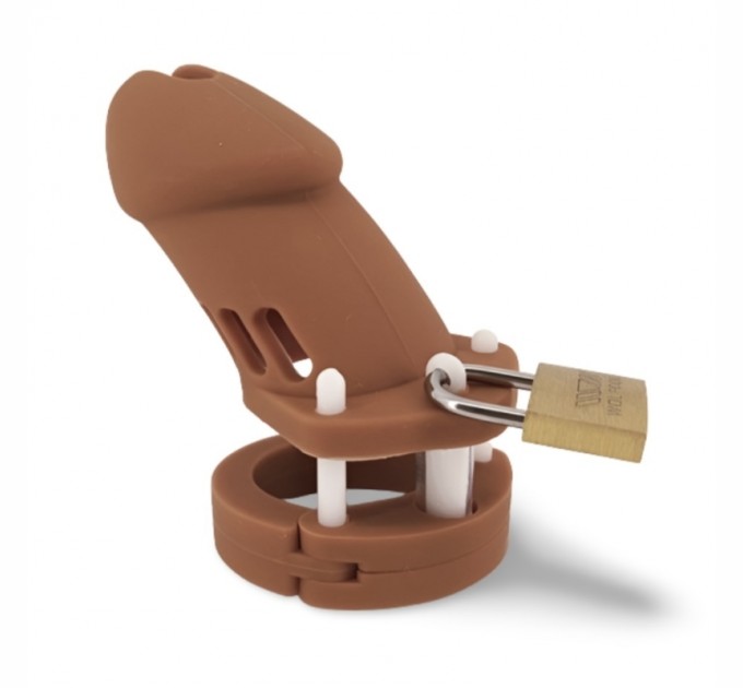 Мужское силиконовое устройство целомудрия CB-6000 Silicone Brown Bdsm4u