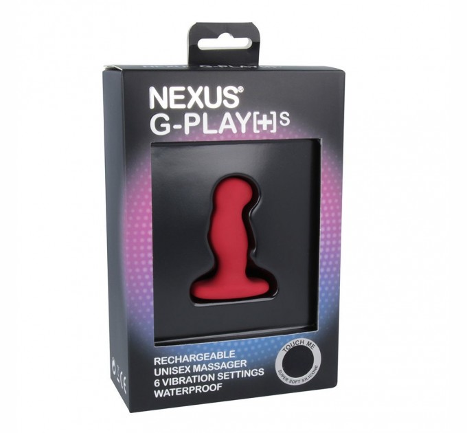 Вибромассажер простаты Nexus G-Play Plus S Red, макс диаметр 2,3см, перезаряжаемый