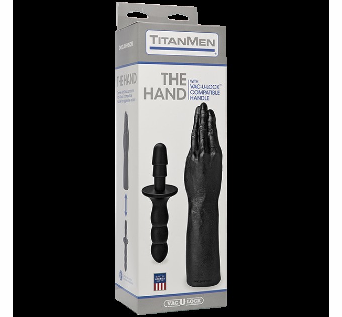 Рука для фистинга Doc Johnson Titanmen The Hand with Vac-U-Lock Compatible Handle 434*69 мм Черный (SO2810)