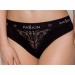 Трусики с широкой резинкой и кружевом Passion PS001 PANTIES Черный  M