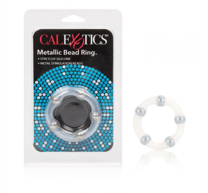 Эрекционное кольцо California Exotic Novelties Metallic Bead Прозрачное