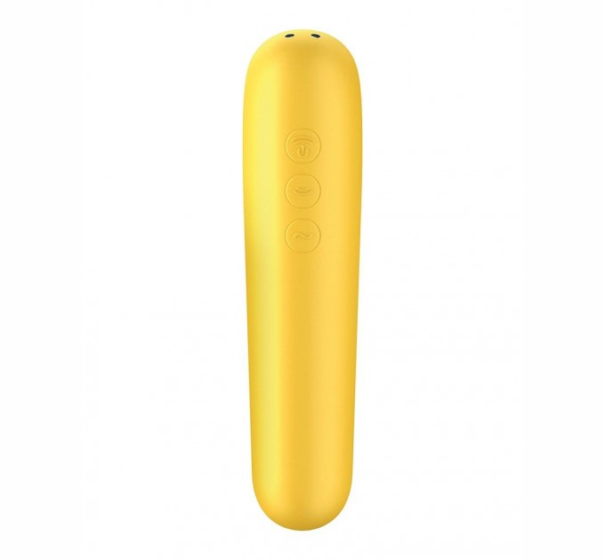 Смарт вибратор и вакуумный стимулятор 2-в-1 Satisfyer Dual Love Yellow