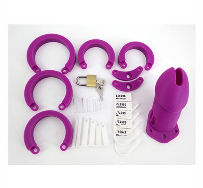 Мужское силиконовое устройство целомудрия CB-6000 Silicone Purple Bdsm4u