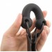 Силиконовый кляп с кожаным ремешком и красной строчкой Bdsm4u Silicone Bit Gag Black