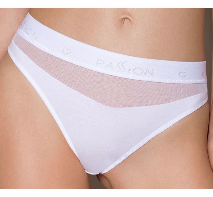 Трусики с прозрачной вставкой Passion PS006 PANTIES Белый  L