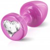 Анальная Пробка Diogol Anni R Heart Pink Кристалл 25мм D81206 Розовый (2531022)