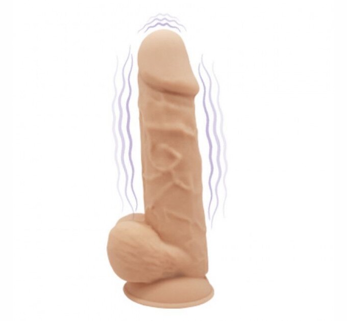 Фаллоимитатор с вибрацией SilexD Norman Vibro Flesh Model 1 size 8,5in двухслойный, диаметр 5см