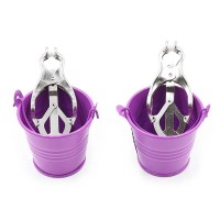 Зажимы для сосков с ведерками для жидкости Bucket Nipple Clamps Purple Bdsm4u