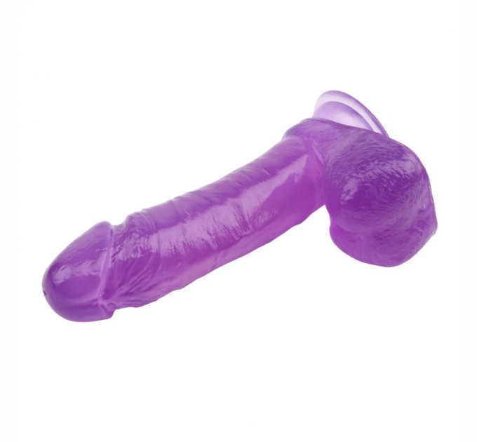 Фиолетовый фаллоимитатор с мошонкой на присоске 7.7 Inch Dildo Chisa