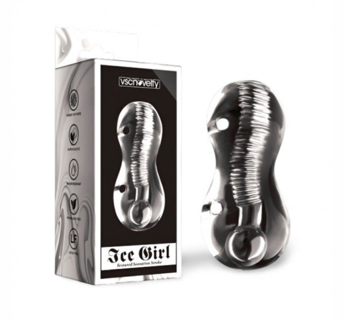 Прозрачный мастурбатор для мужчин Ice Girl Textured Sensation Stroker Vscnovelty