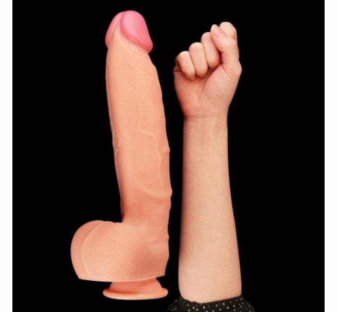 Фаллоимитатор гигант Dual Layered Platinum Silicone Cock 12.0 Lovetoy