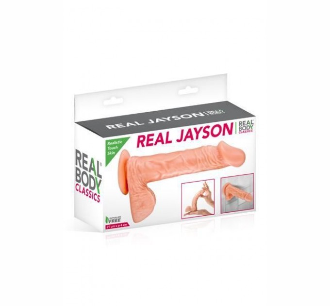 Фаллоимитатор Real Body - Real Jayson Flesh, TPE, диаметр 4см