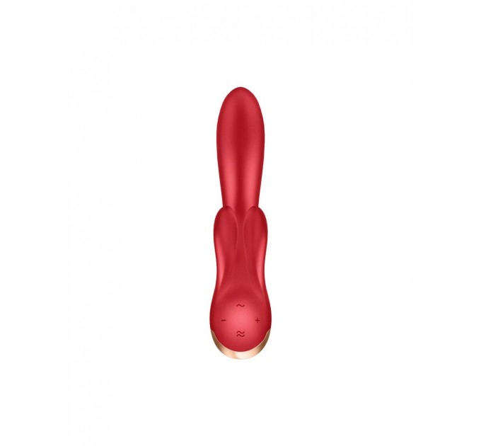 Смарт вибратор кролик с двойным отростком Satisfyer Double Flex Red