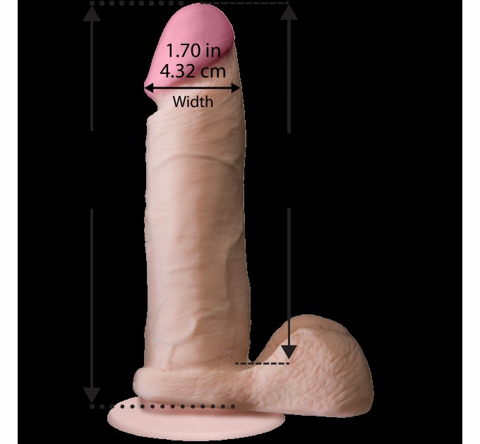 Фаллоимитатор Doc Johnson The Realistic Cock 6 inch White - ULTRASKYN, Vack-U-Lock, диаметр 4,3см