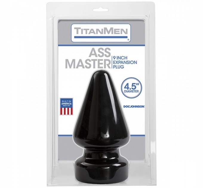 Пробка для фистинга Doc Johnson Titanmen Tools - Butt Plug - 4.5 Inch Ass Master, диаметр 11,7см