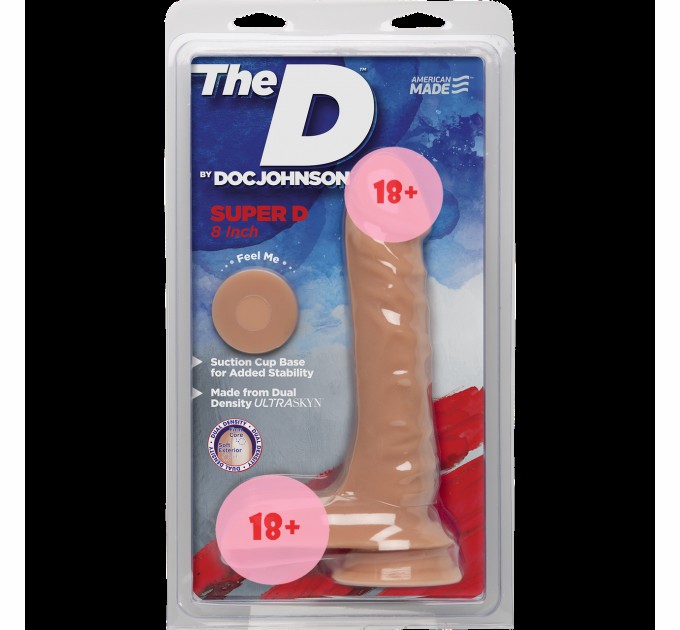 Фаллоимитатор Doc Johnson The D - Super D - 8 Inch With Balls (SO1571)