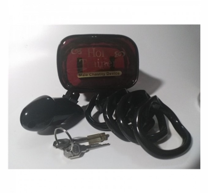 Пояс верности Bdsm4u черный Holy Trainer Chastity Device V2 ZC092