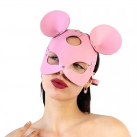 Кожаная маска зайки Art of Sex Mouse Mask Розовый