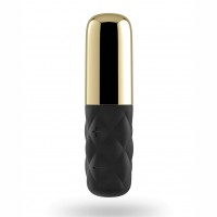 Мощный мини-вибратор Satisfyer Mini Lovely Honey Gold со съемным колпачком, 15 режимов работы