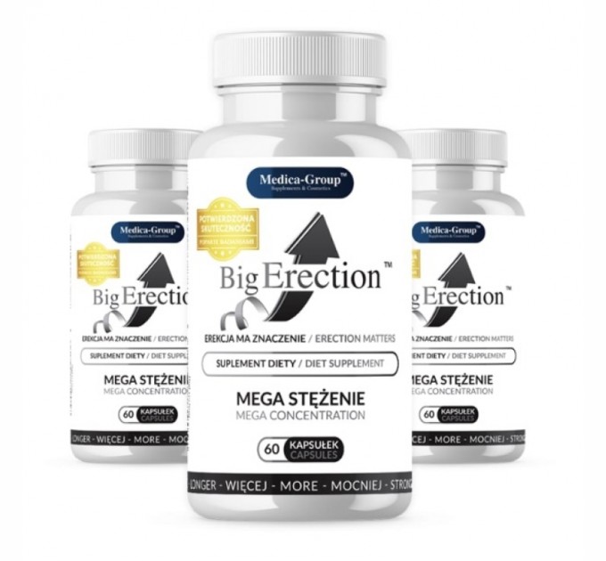 Капсулы для потенции и эрекции BigErection Capsules 3x60шт Medicagroup