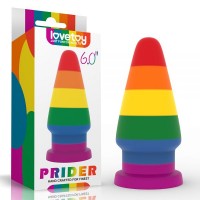 Анальная пробка радужная Lovetoy LGBT Prider Anal Plug 6.0