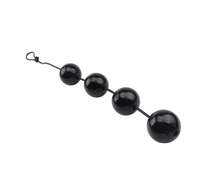Анальные черные шары на веревочке Chisa Anal Balls Large