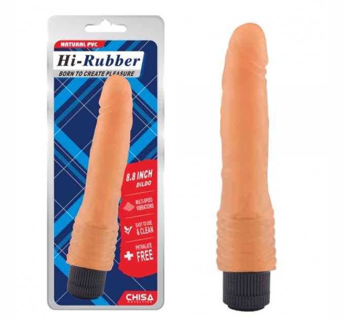 Телесный мультискоростной фаллоимитатор 8.8 Inch Dildo Chisa