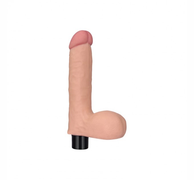 Реалистичный вибратор с мошонкой Lovetoy Real Softee Vibrating Dildo 8.0