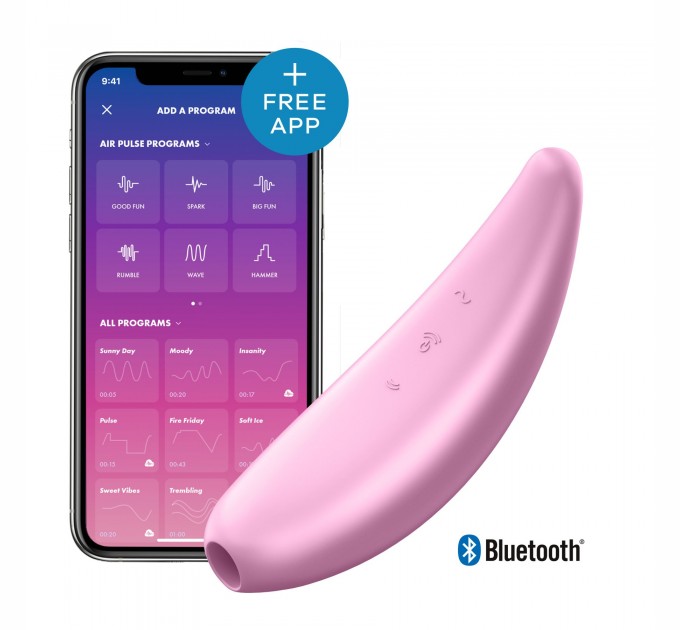 Мощный вакуумный клиторальный стимулятор Satisfyer Curvy 3+