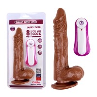 Вибратор коричневый на присоске James Deen 8.5 Vibrating Dildo Chisa