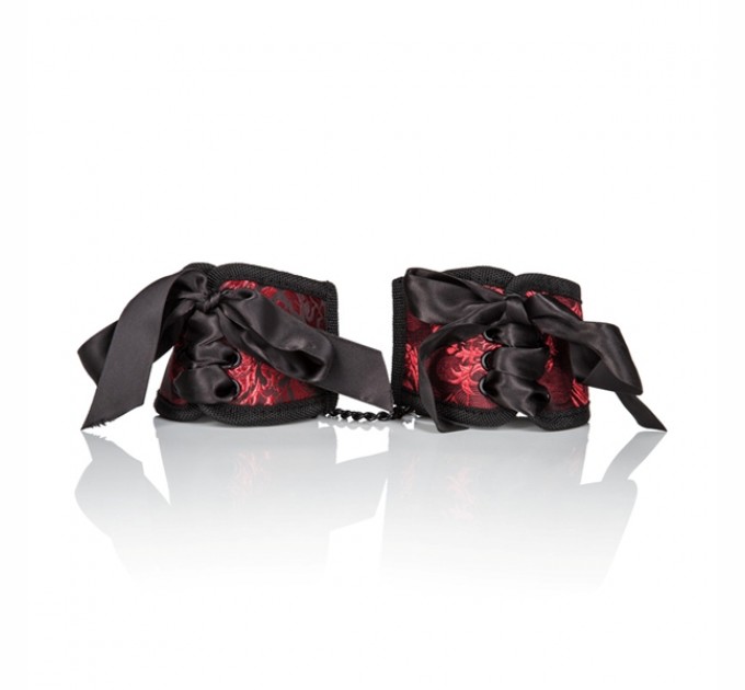 Наручники California Exotic Novelties Scandal Corset Cuffs Черно-красный