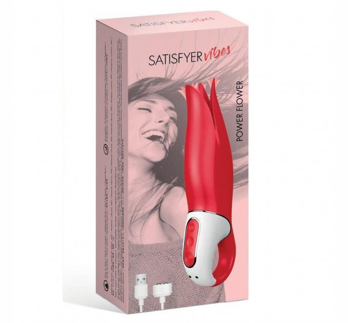 Мощный вибратор Satisfyer Vibes Power Flower с нежными трепещущими лепестками, 12 режимов работы