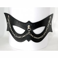 Кожаная маска Кошка-цепочки Scappa Черная М-9