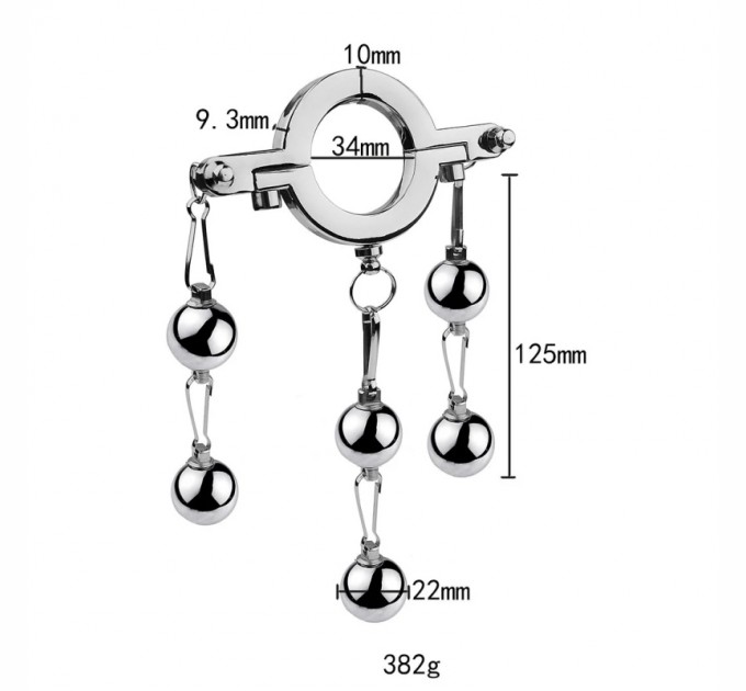 Кольцо утяжелитель для мошонки с шариками Cock Ring With Weight Ball Bdsm4u