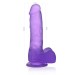 Силиконовый фаллоимитатор Lovetoy фиолетовый Jelly Studs Crystal Dildo Medium