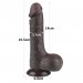 Фаллоимитаор на присоске Sliding Skin Dual Layer Dong Black 7.5 Lovetoy